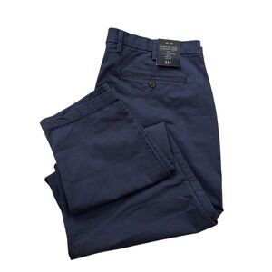 NWT GAP Essential Navy Blue Straight Tapered Mid Rise Men's Pants Size 40 X 32